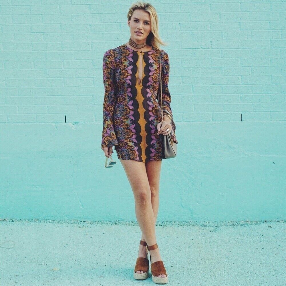 Free People Ossie Vibes Tunic Mini Dress Size 6